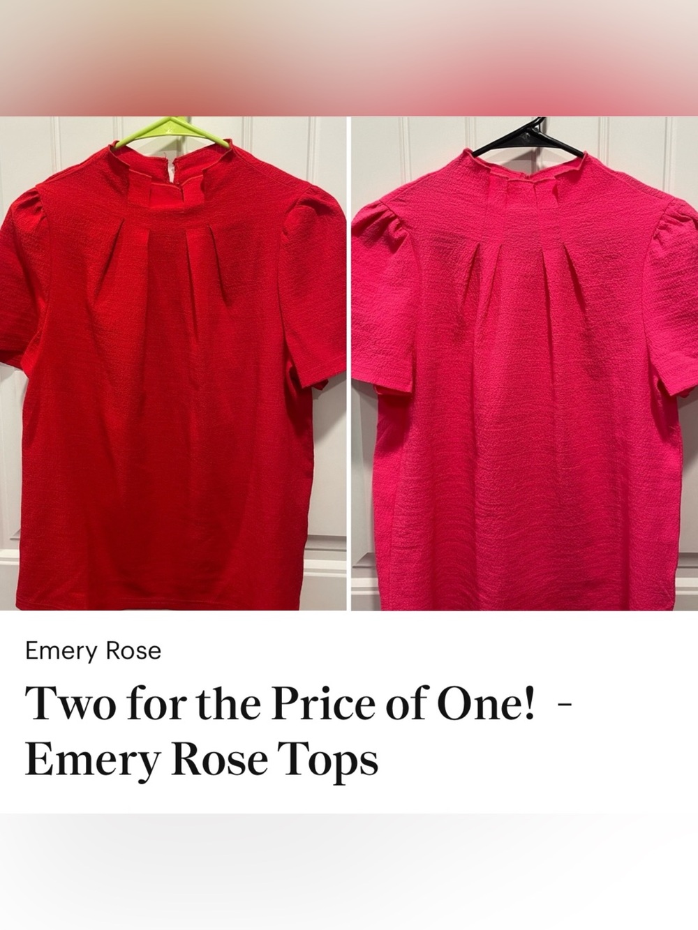 Two for the Price of One!  - Emery Rose Tops